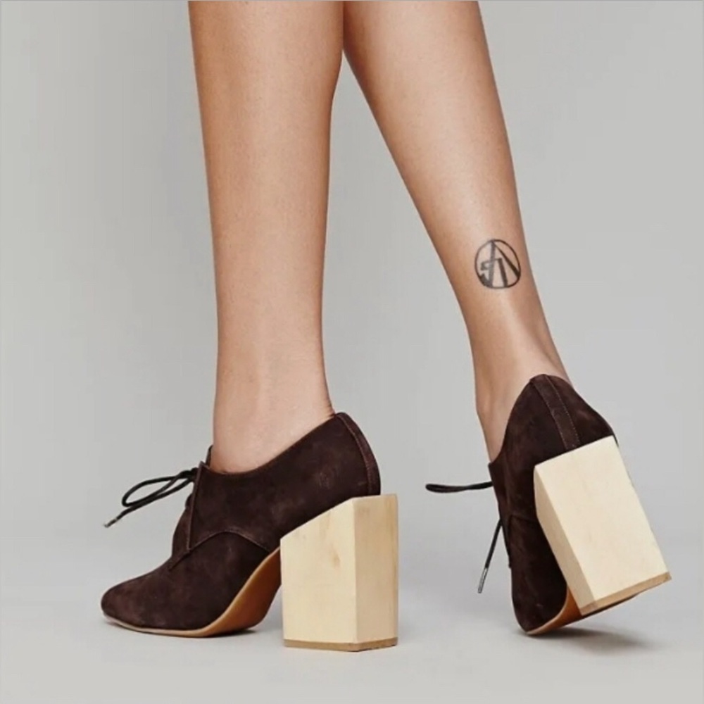 JEFFREY CAMPBELL x FREE PEOPLE wooden heeled shoes - Picture 2 of 9